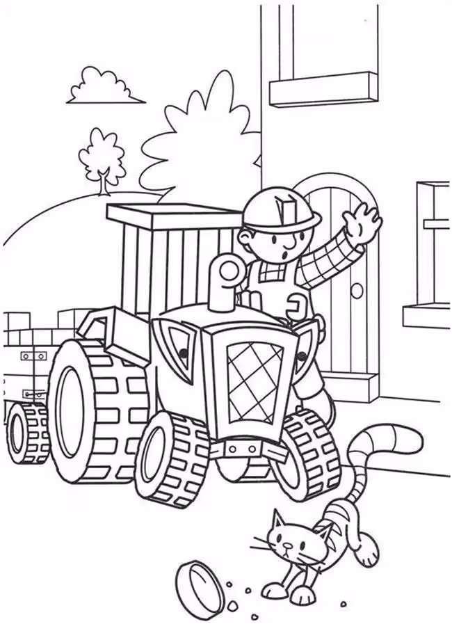 Bob o construtor para colorir — desenho para imprimir