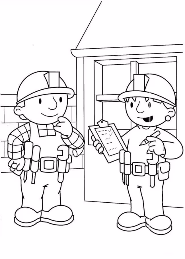 Bob o construtor para colorir — desenho para imprimir