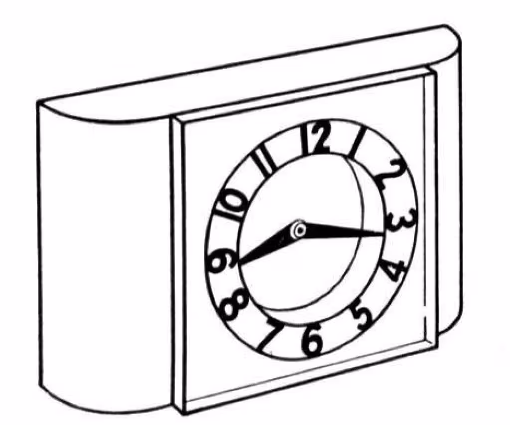 Relogio para colorir — desenho para imprimir