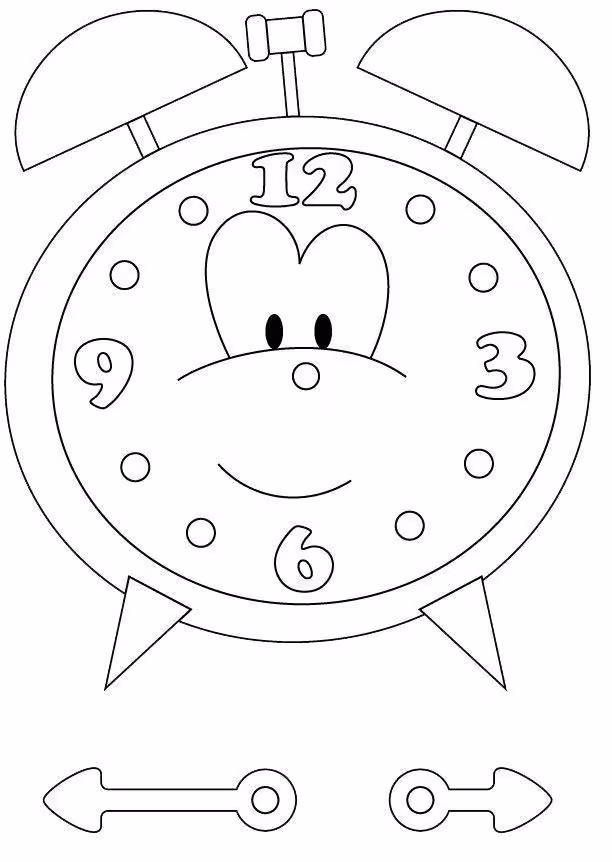 Relogio para colorir — desenho para imprimir