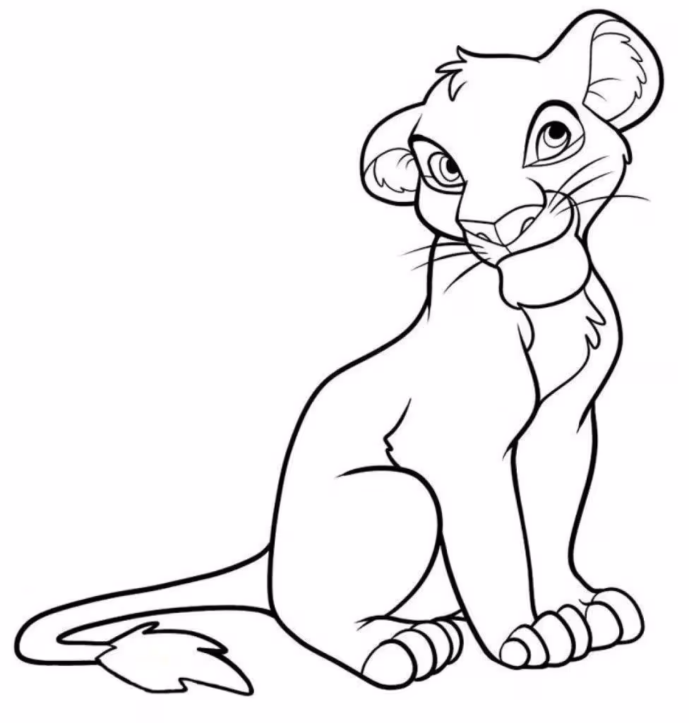 Simba para colorir — desenho para imprimir