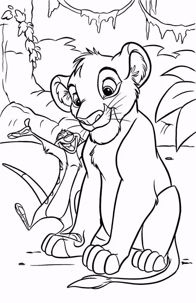 Simba para colorir — desenho para imprimir