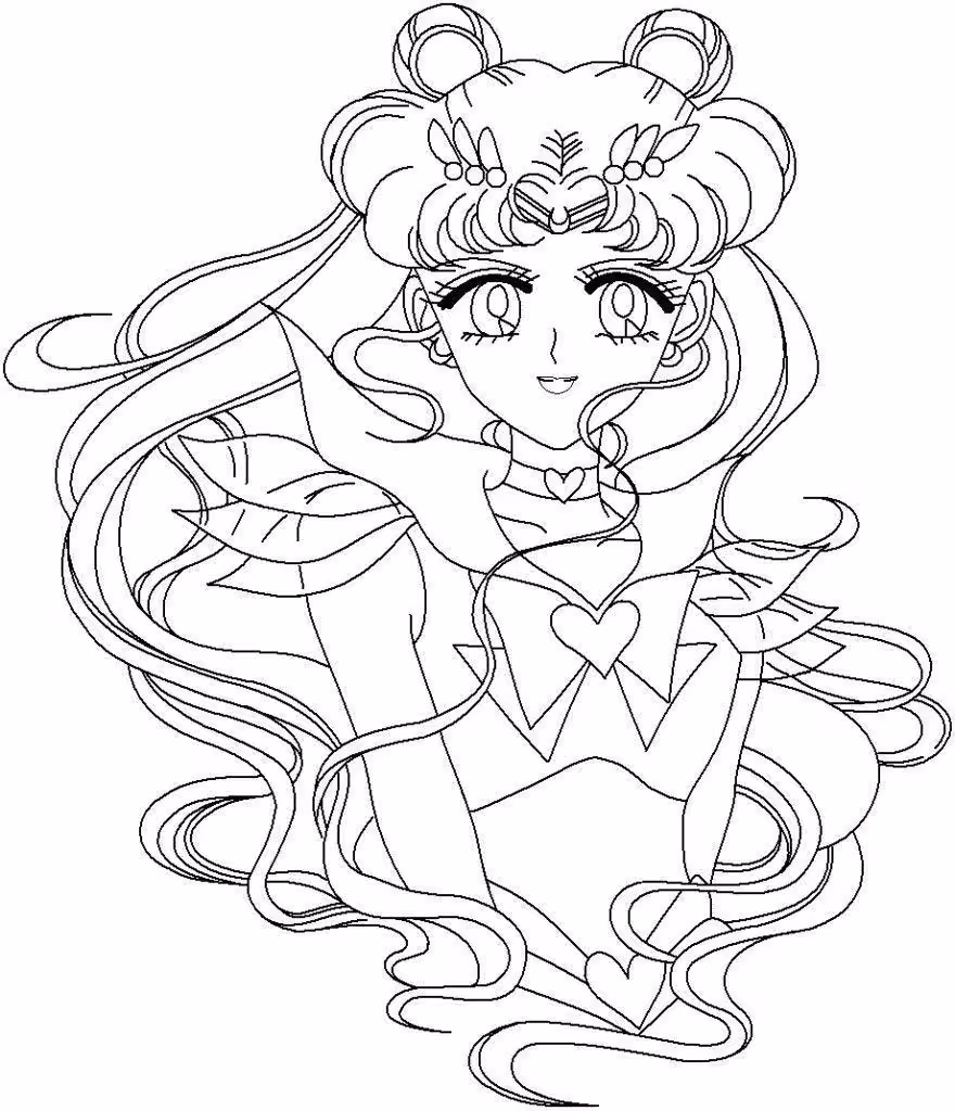 Sailor moon para colorir — desenho para imprimir