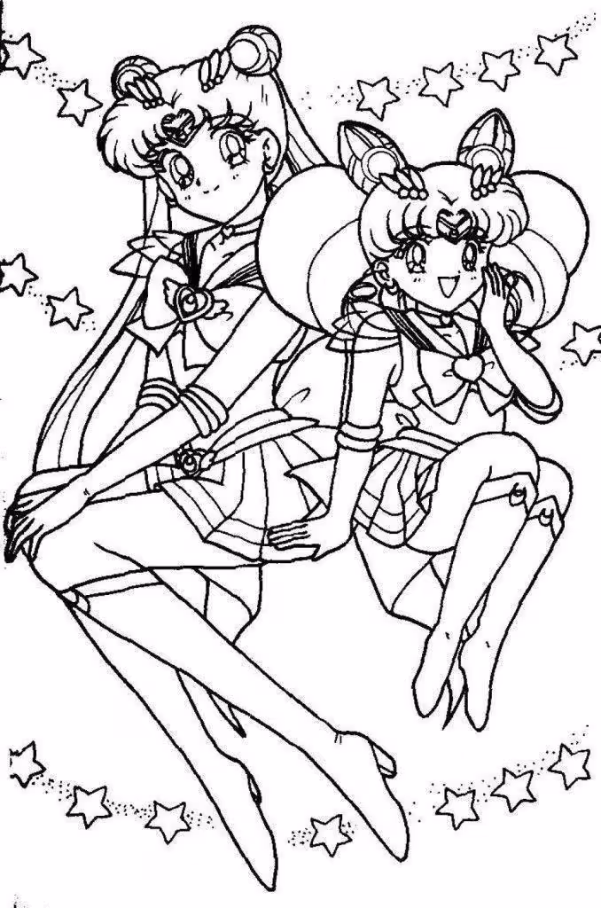 Sailor moon para colorir — desenho para imprimir