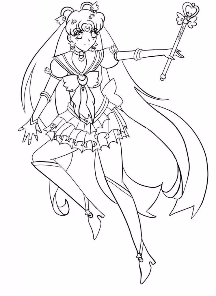 Sailor moon para colorir — desenho para imprimir