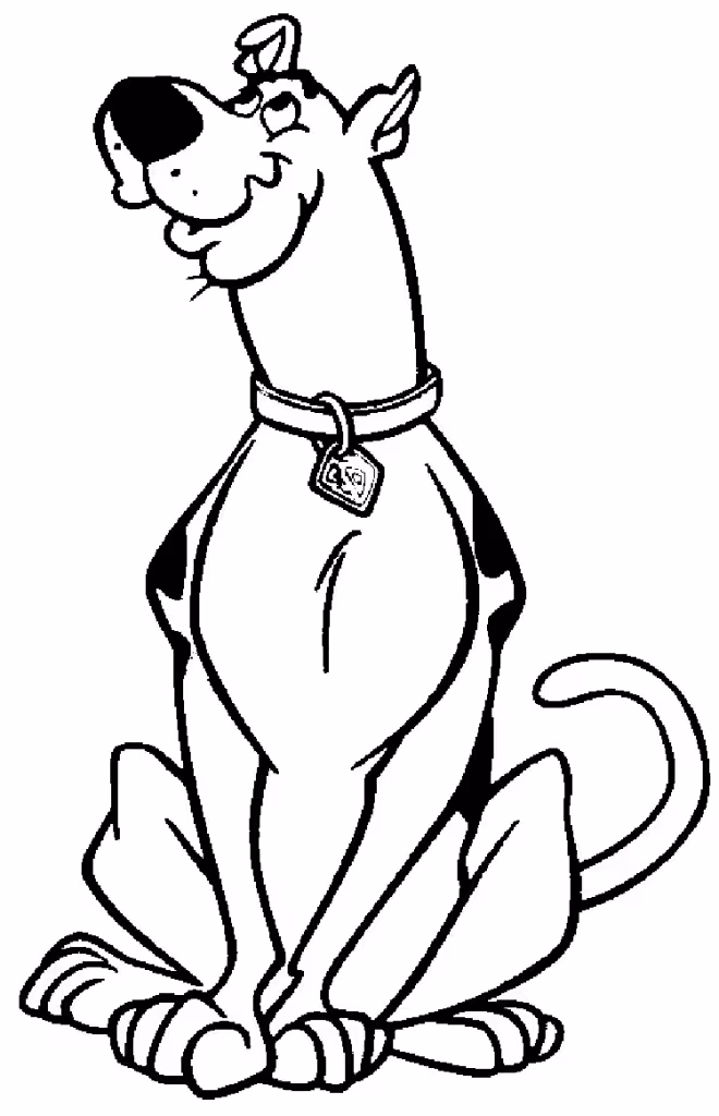 Scooby doo para colorir — desenho para imprimir
