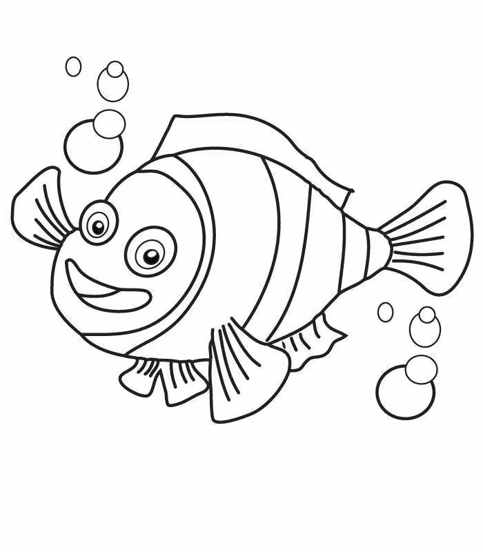 Procurando nemo para colorir — desenho para imprimir
