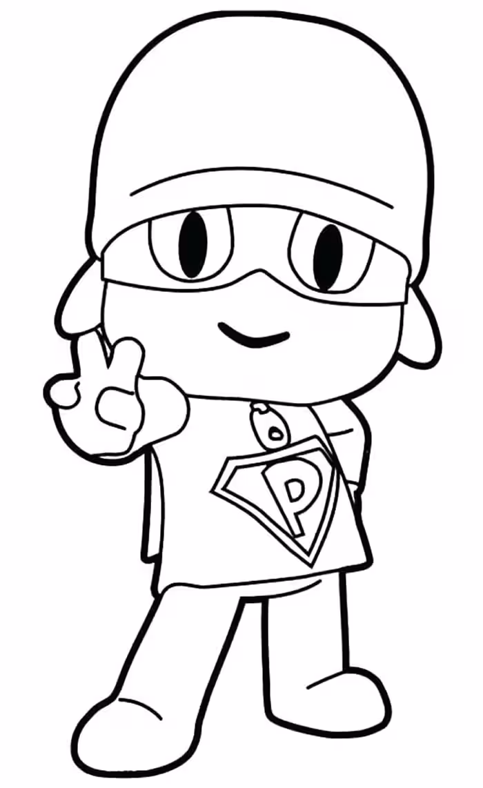 Pocoyo para colorir — desenho para imprimir