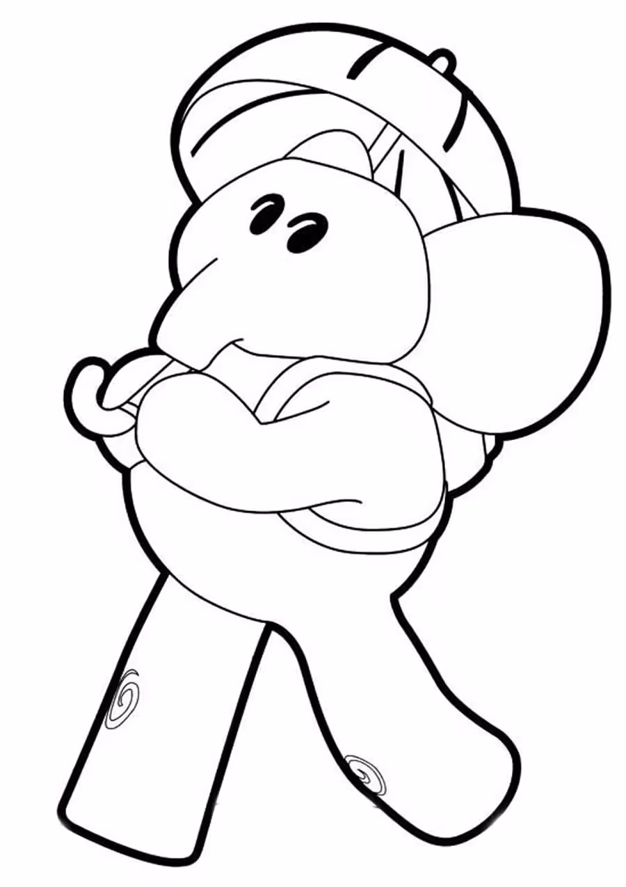 Pocoyo para colorir — desenho para imprimir