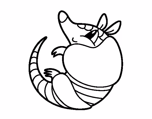 Tatu para colorir — desenho para imprimir