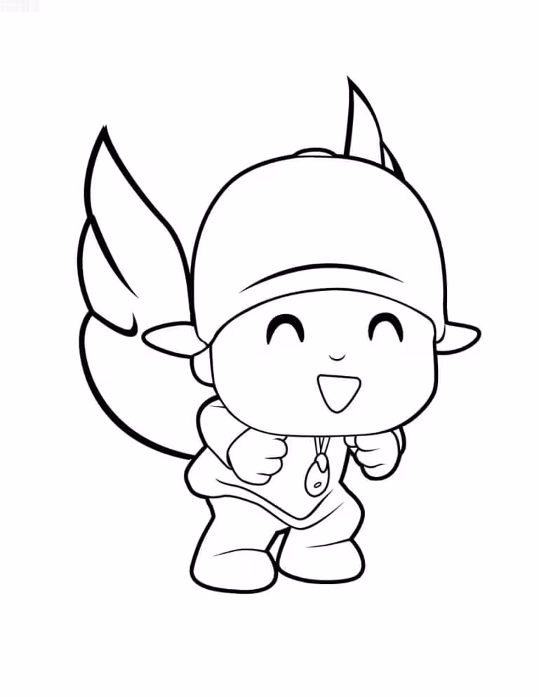Pocoyo para colorir — desenho para imprimir