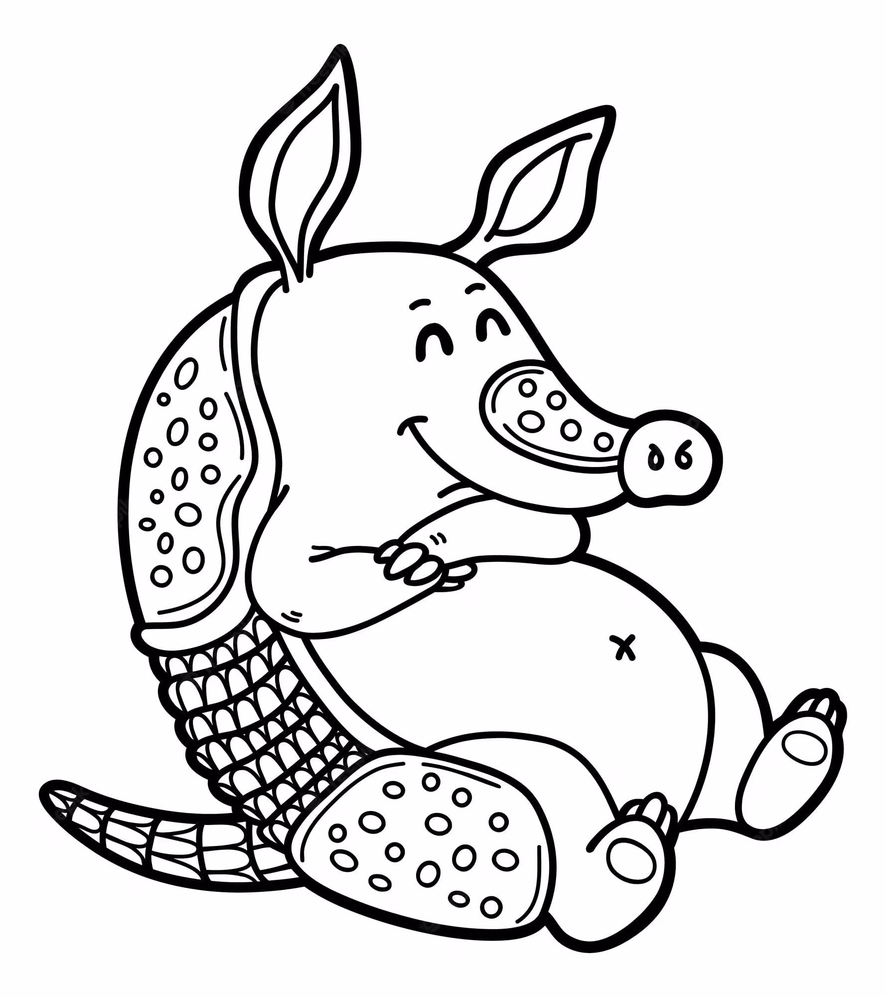 Tatu para colorir — desenho para imprimir