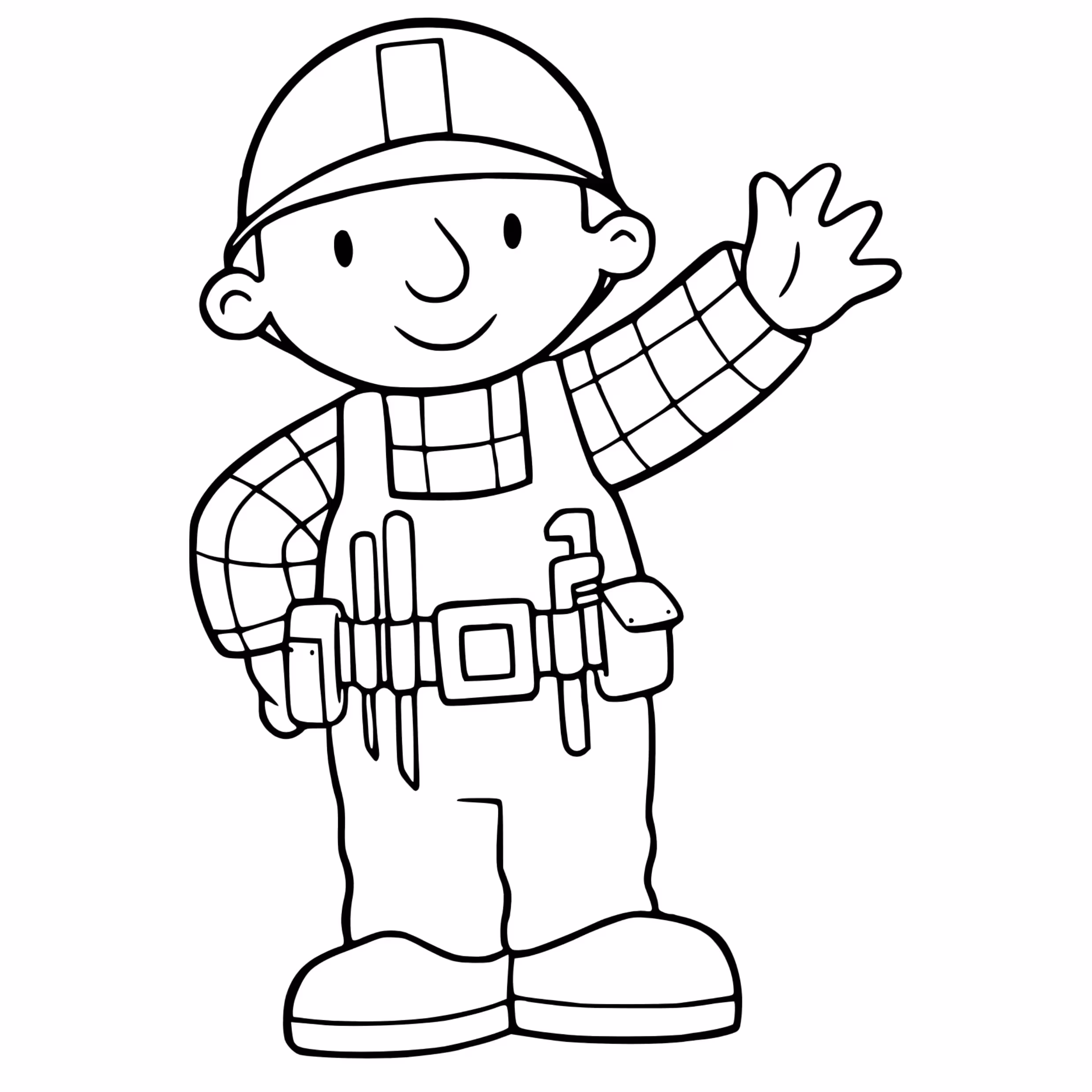 Bob o construtor para colorir — desenho para imprimir