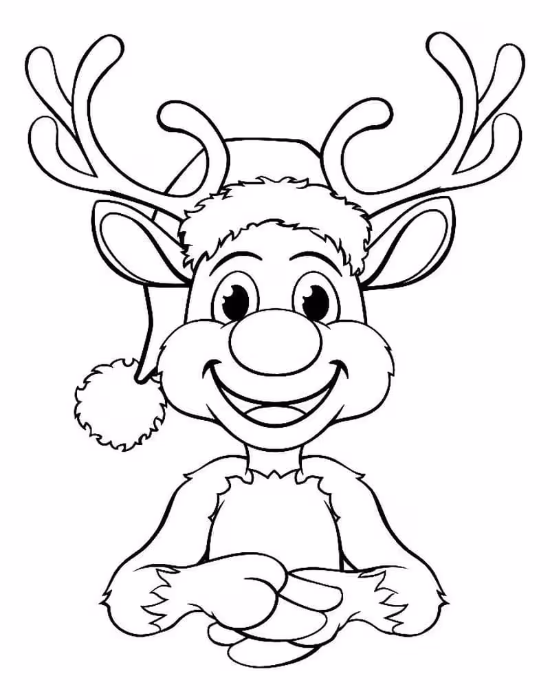 Rena para colorir — desenho para imprimir