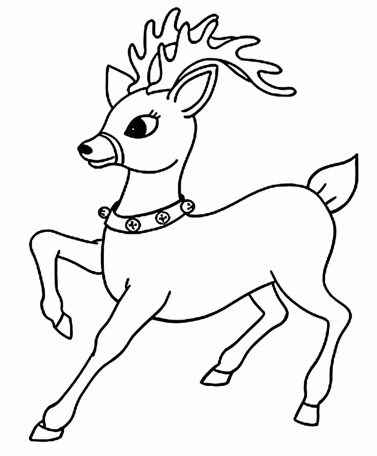 Rena para colorir — desenho para imprimir