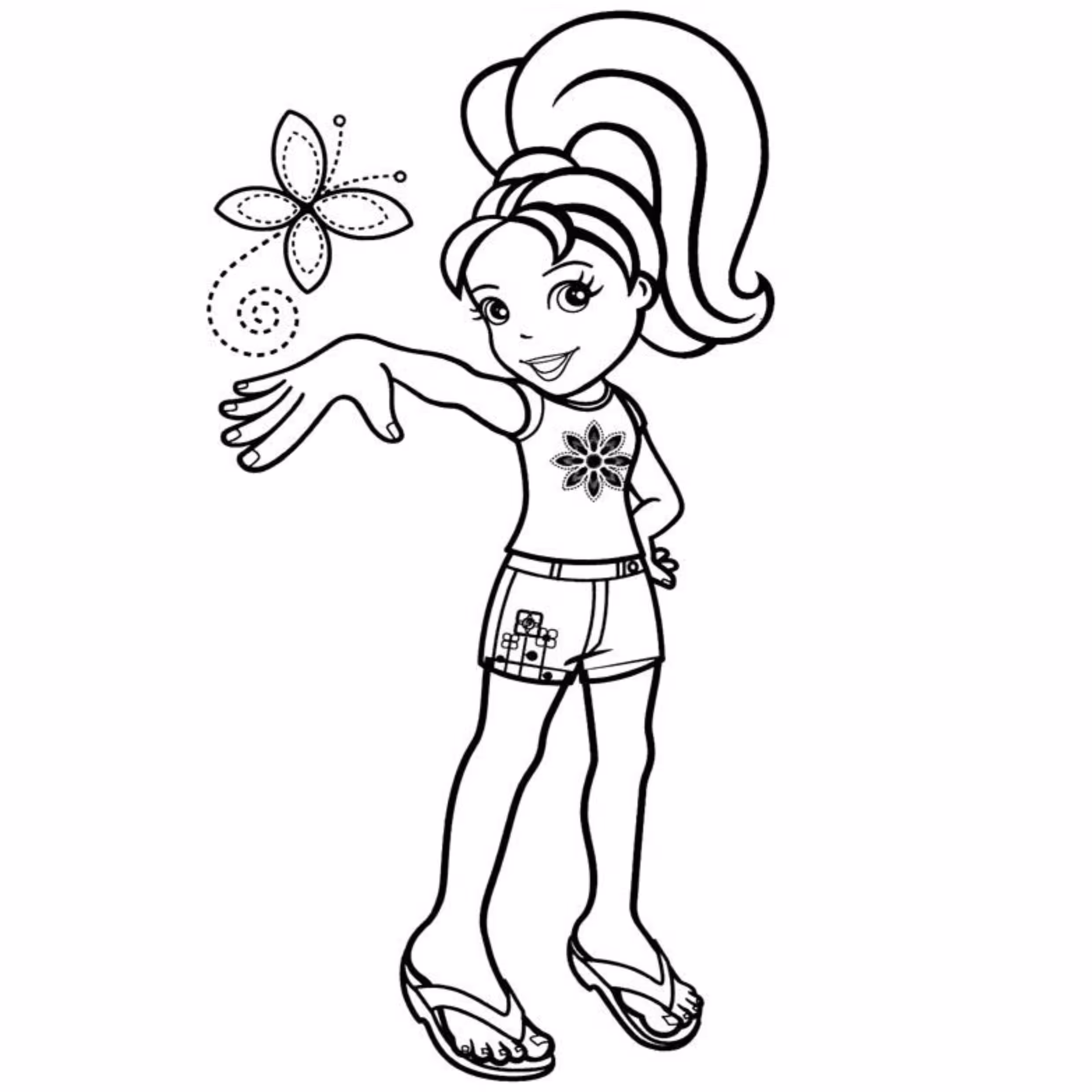 Polly pocket para colorir — desenho para imprimir