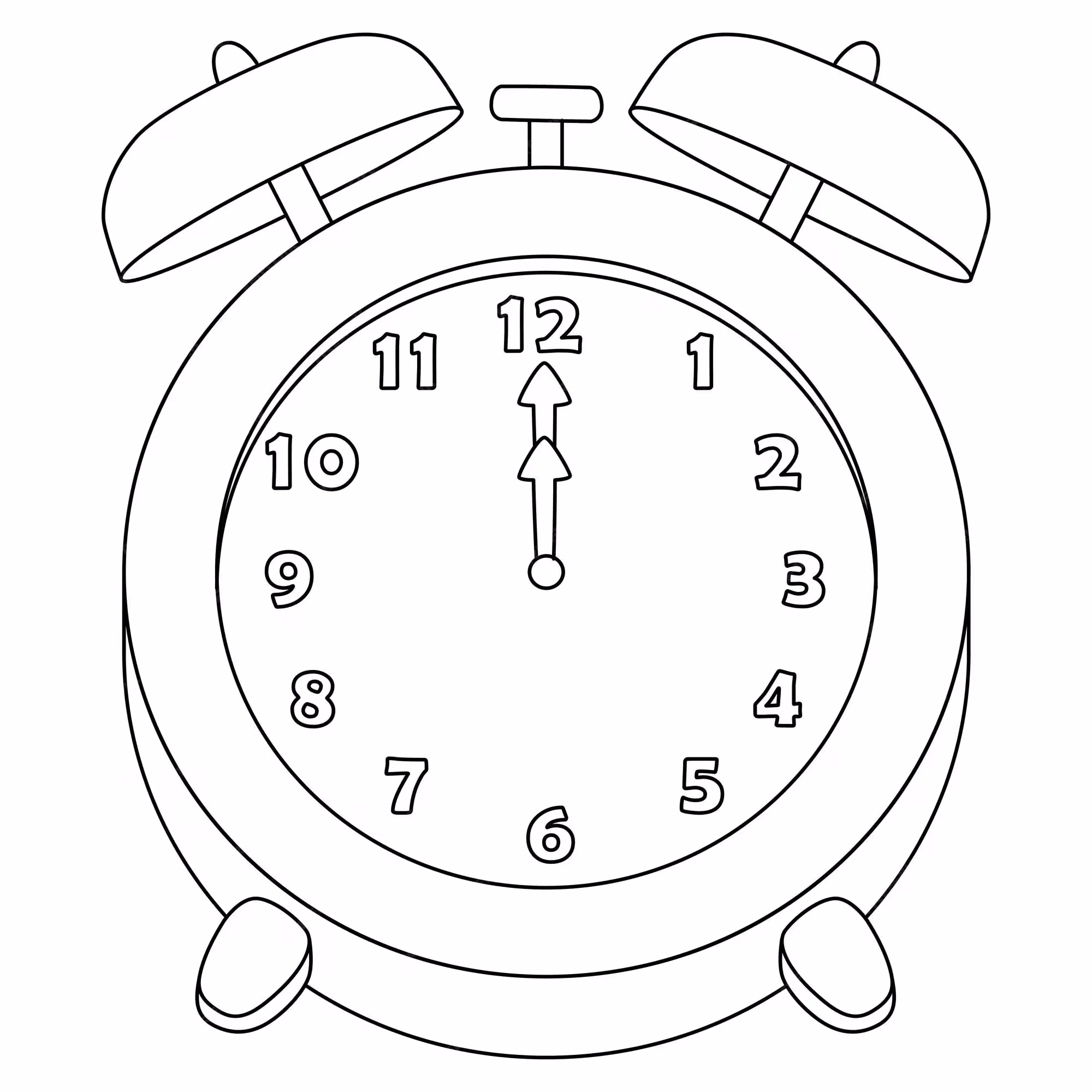 Relogio para colorir — desenho para imprimir