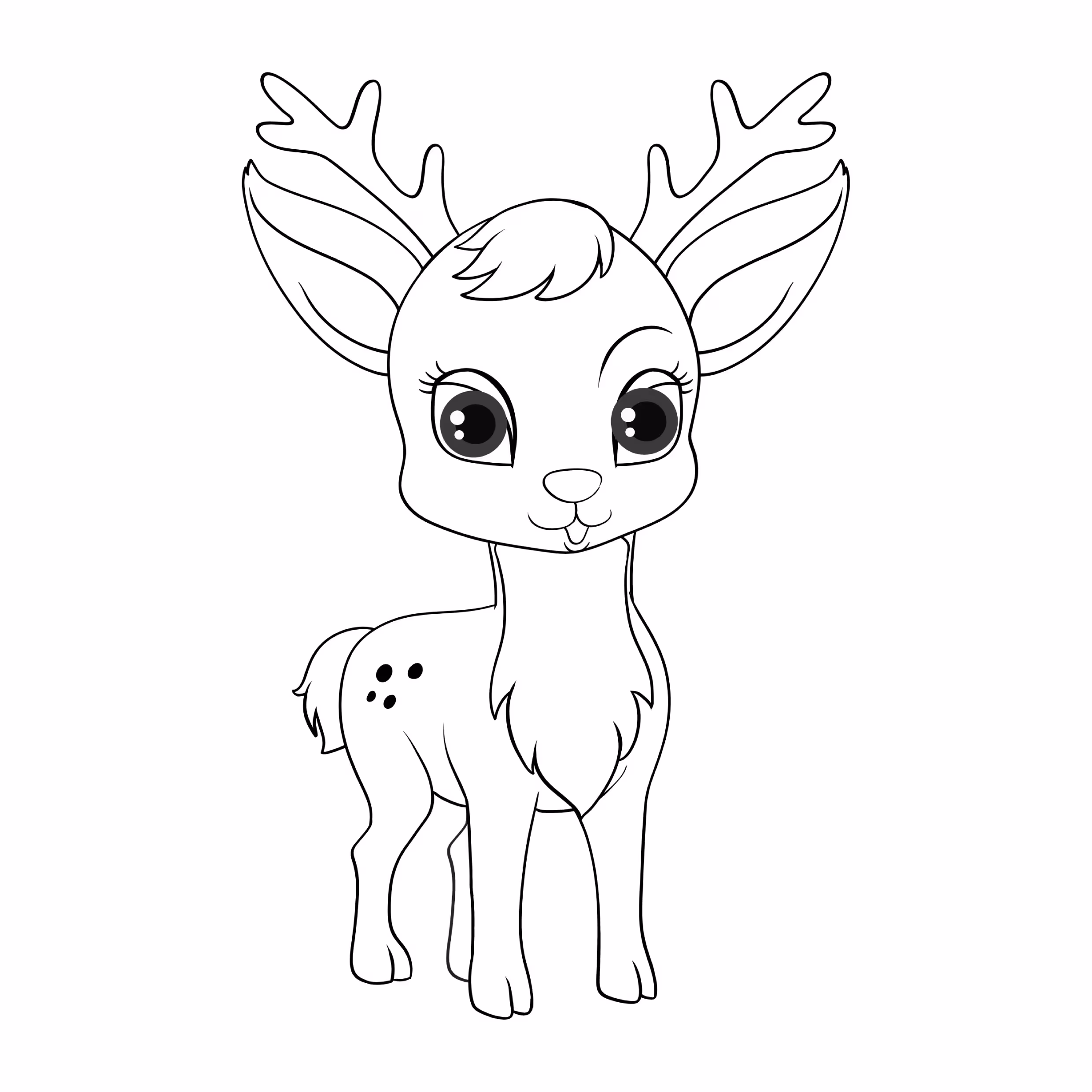 Rena para colorir — desenho para imprimir
