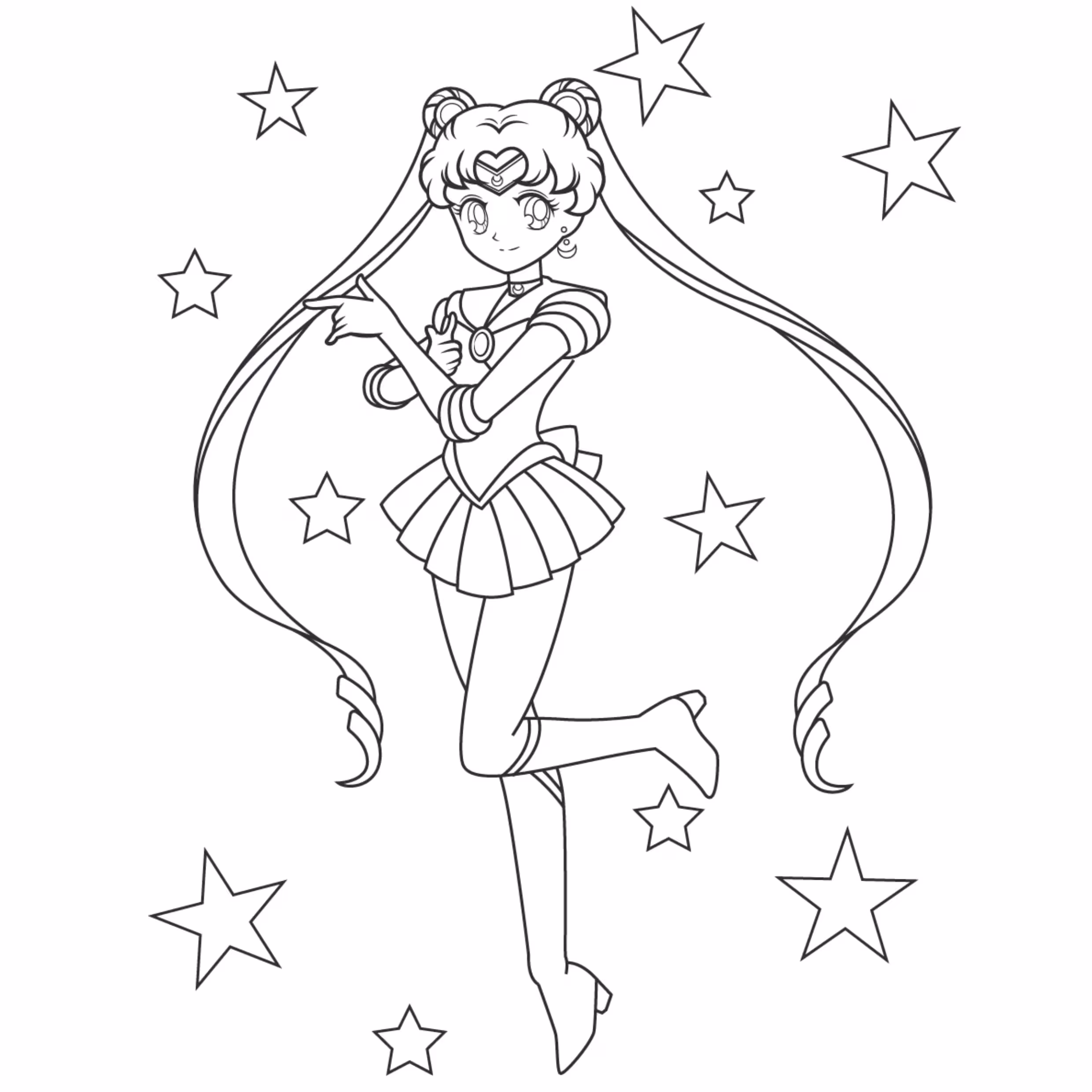 Sailor moon para colorir — desenho para imprimir