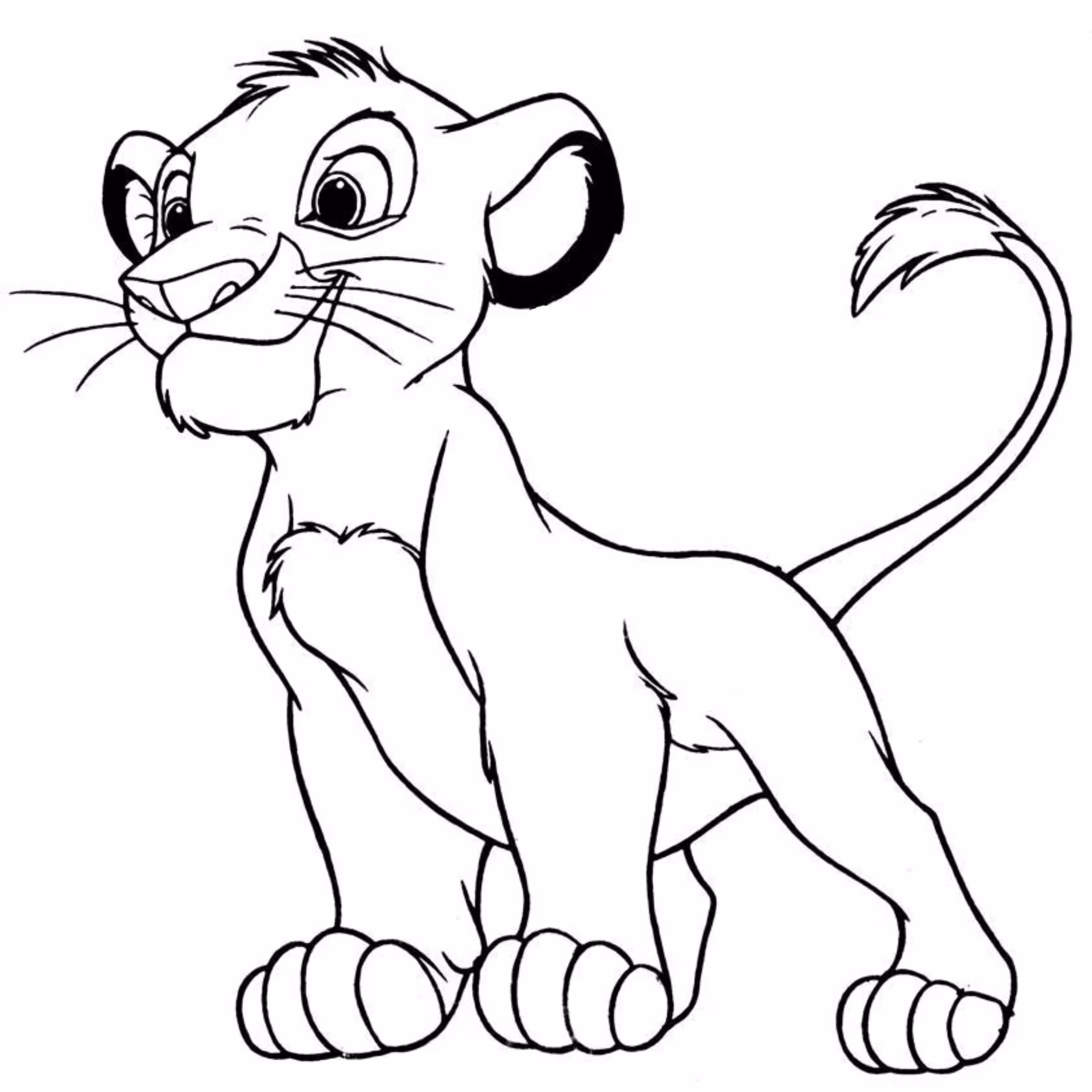 Simba para colorir — desenho para imprimir