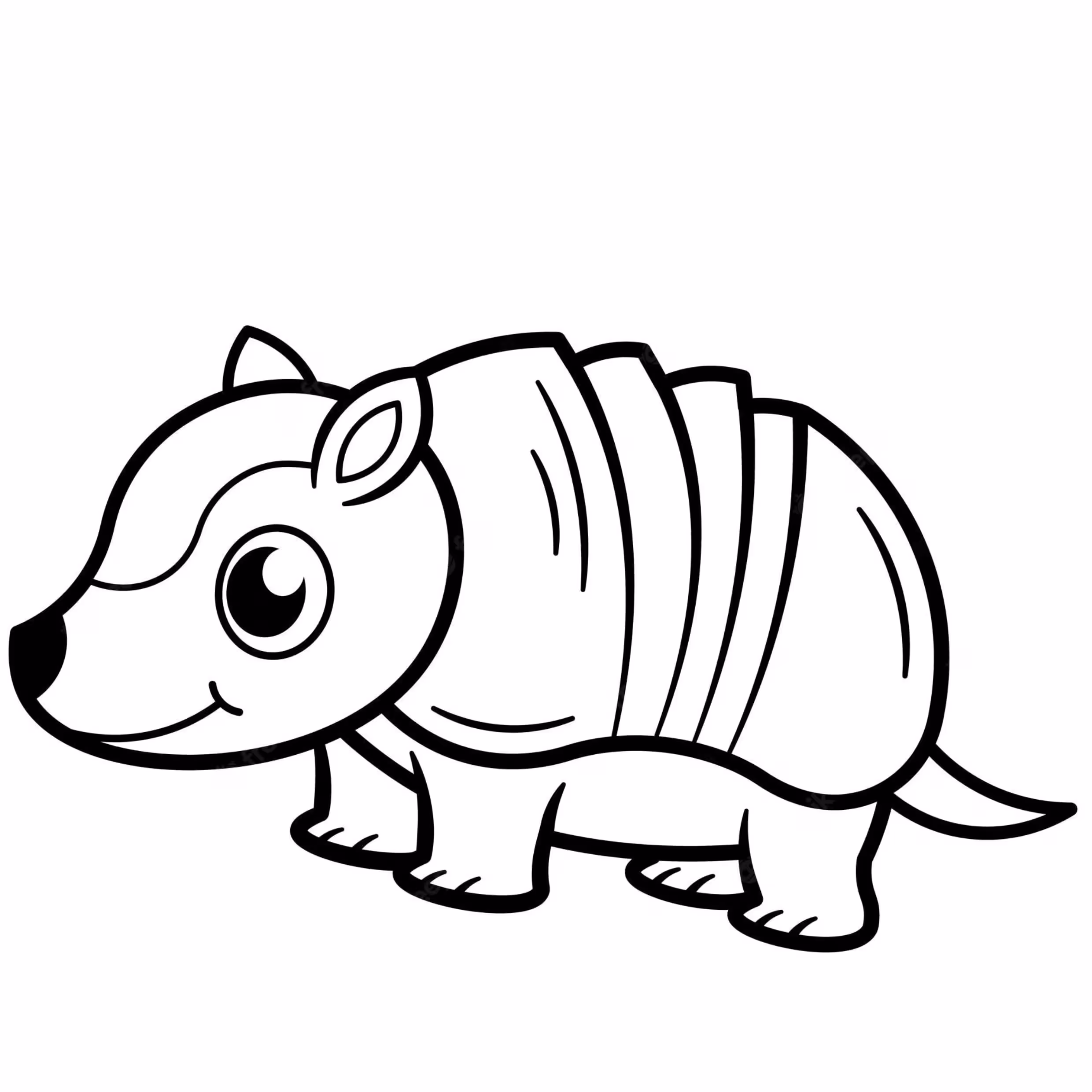Tatu para colorir — desenho para imprimir