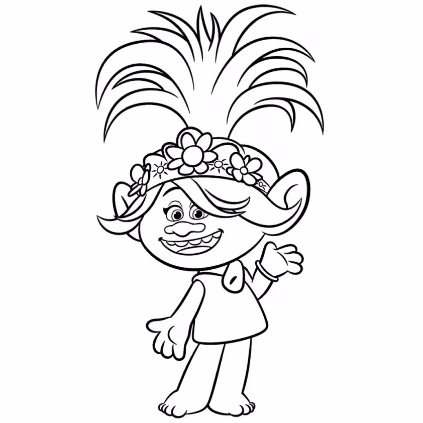 Troll para colorir — desenho para imprimir