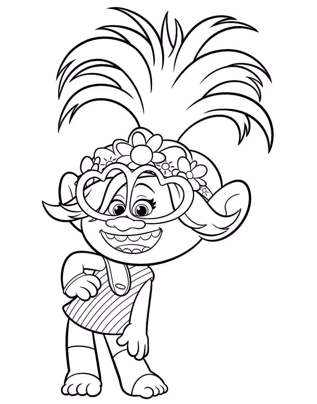 Trolls para colorir — desenho para imprimir