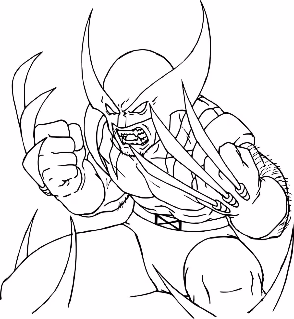 Wolverine para colorir — desenho para imprimir