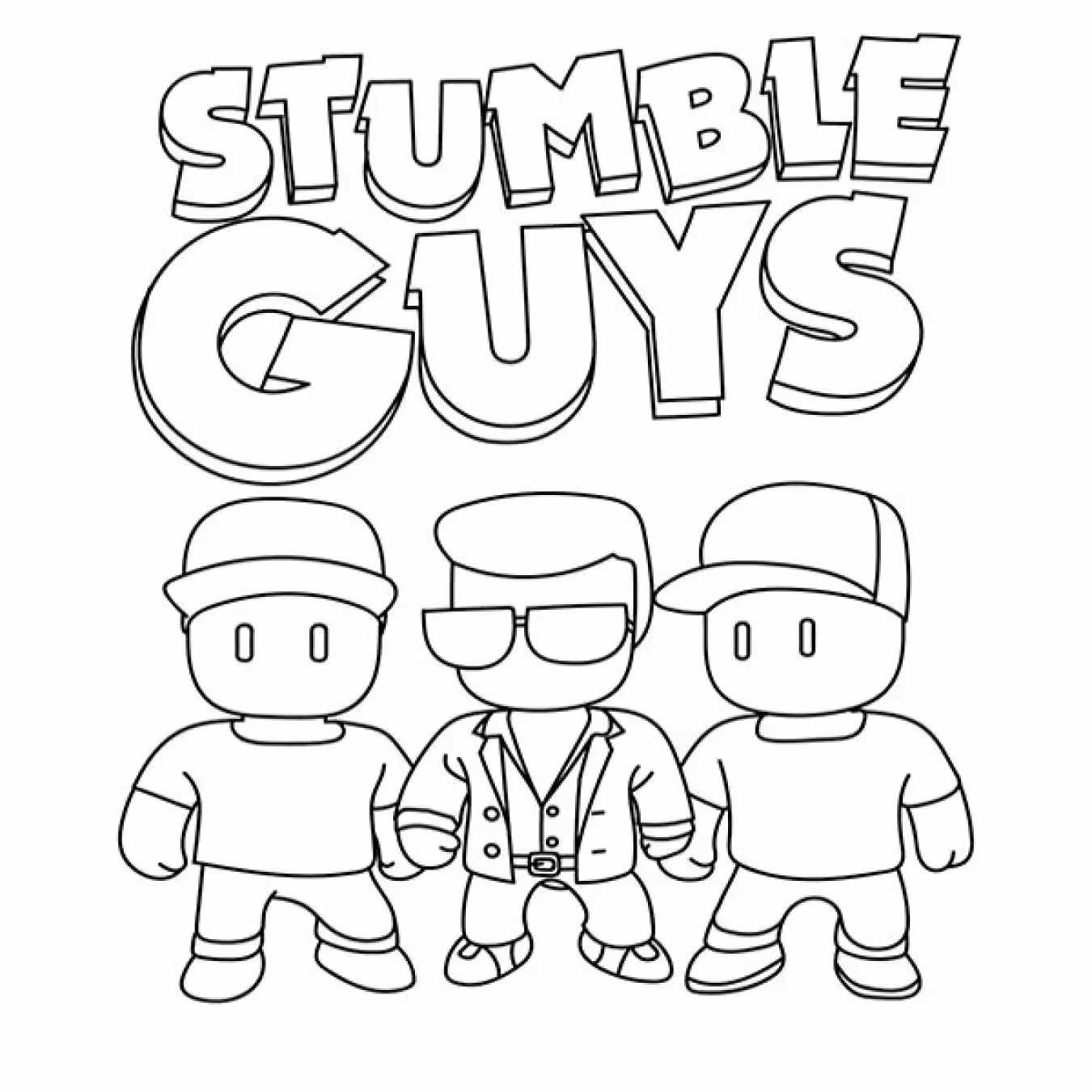 Stumble guys para colorir — desenho para imprimir