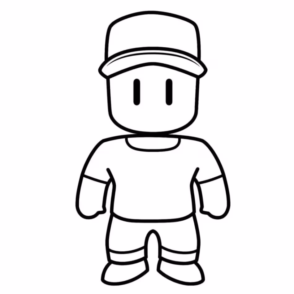 Stumble guys para colorir — desenho para imprimir