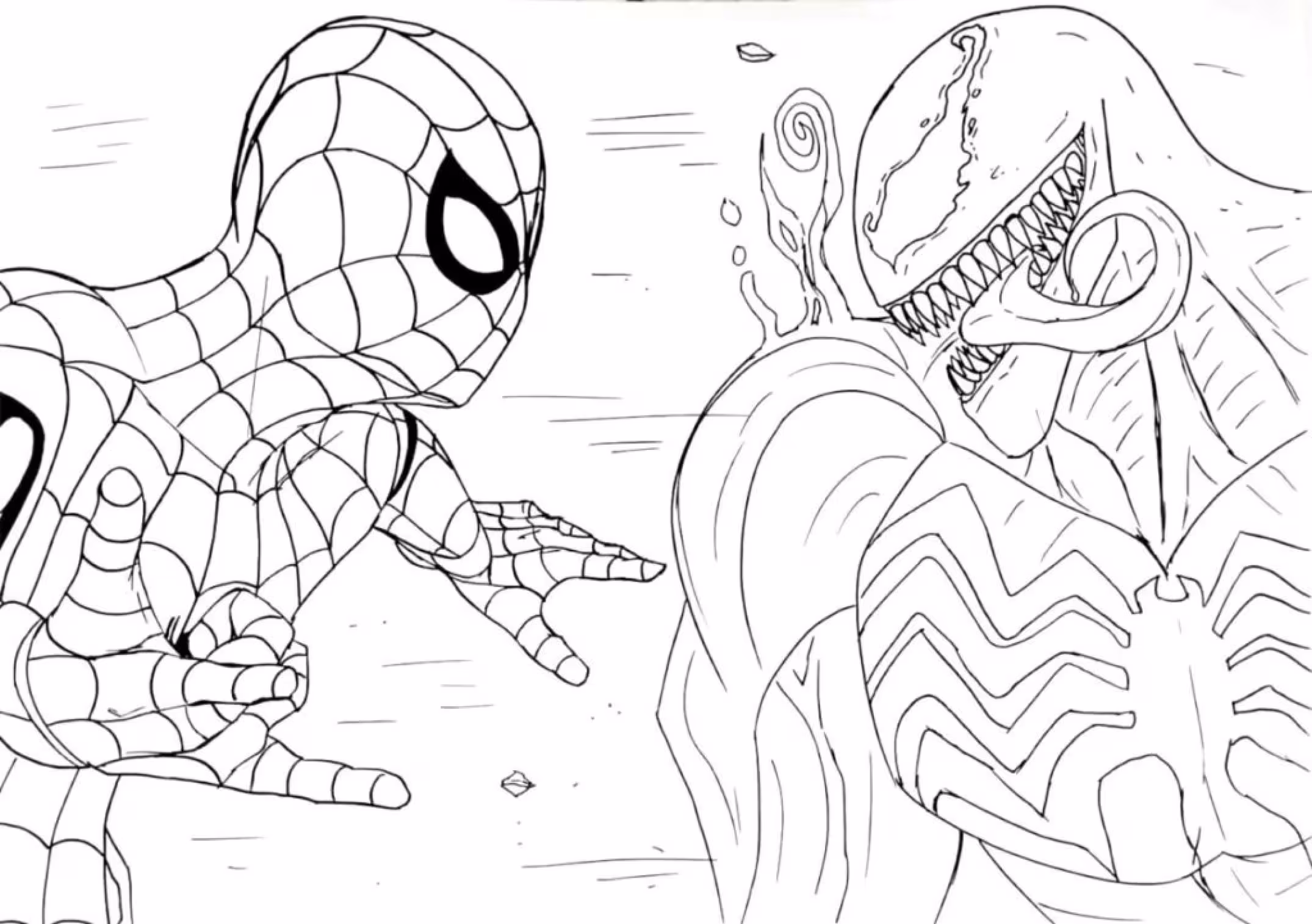 Venom para colorir — desenho para imprimir