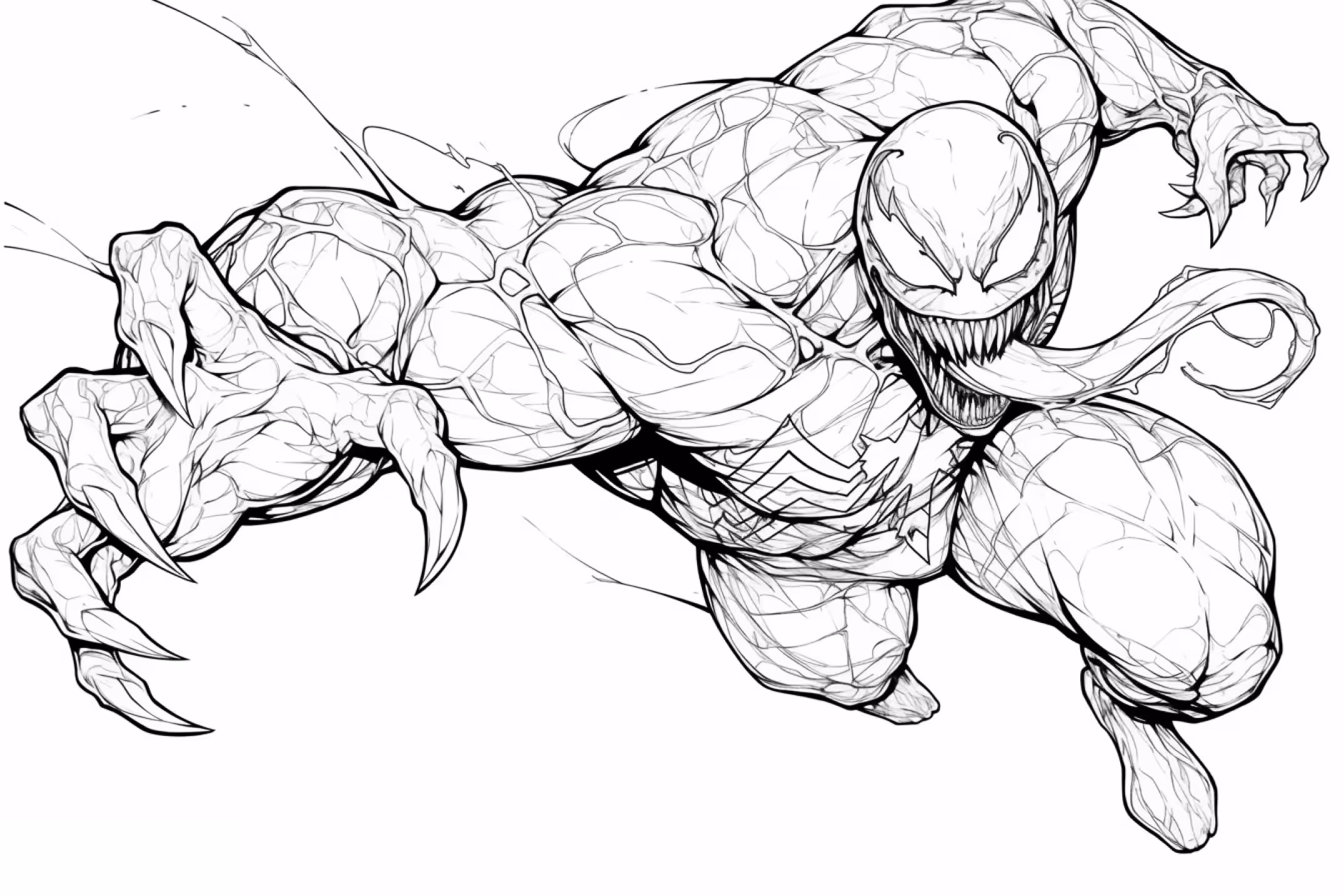 Venom para colorir — desenho para imprimir