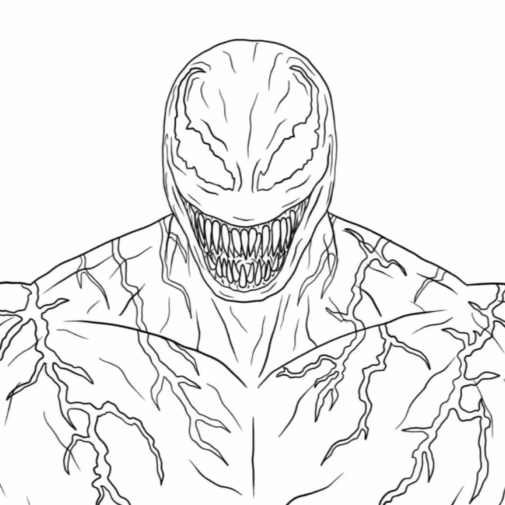 Venom para colorir — desenho para imprimir