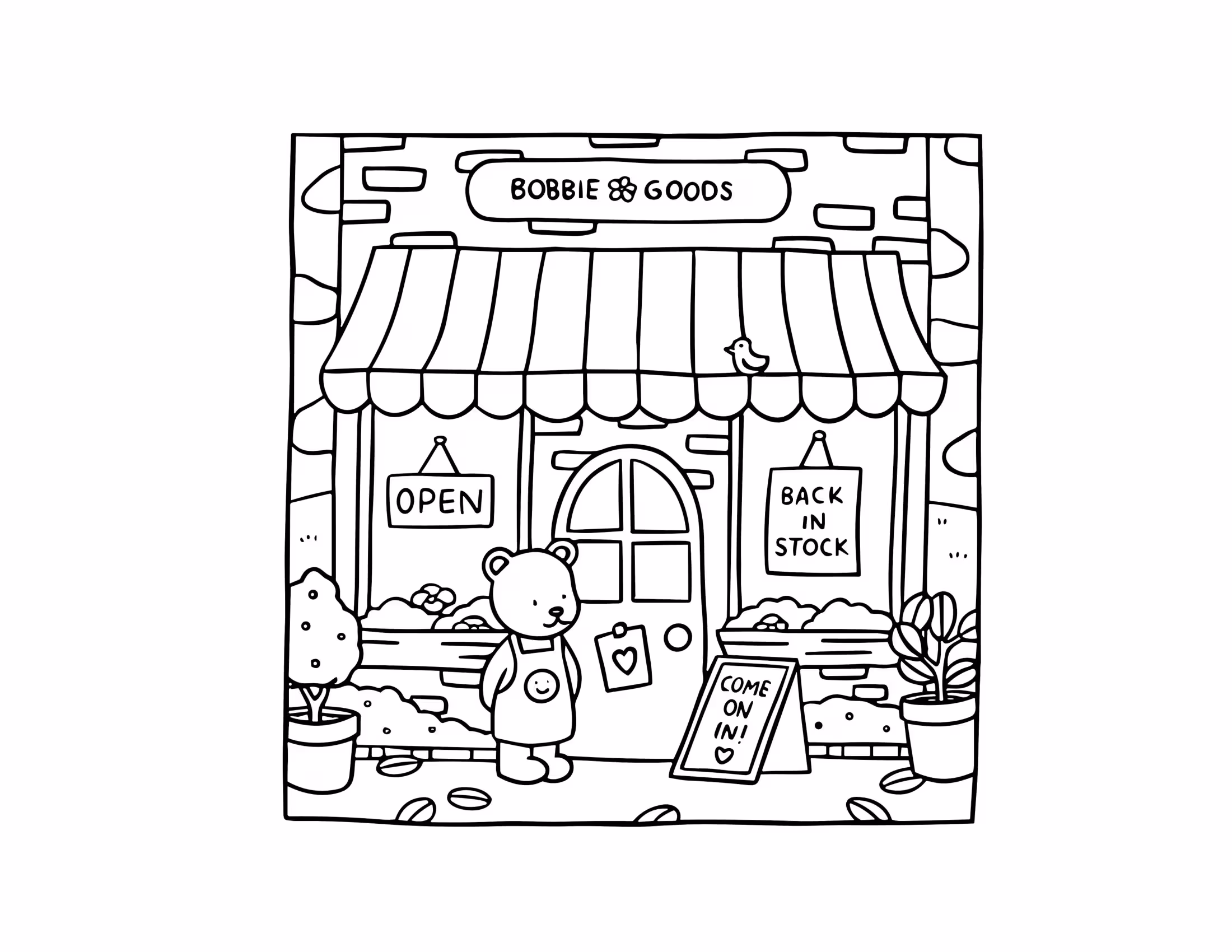 Boobie goods coloring book para colorir — desenho para imprimir