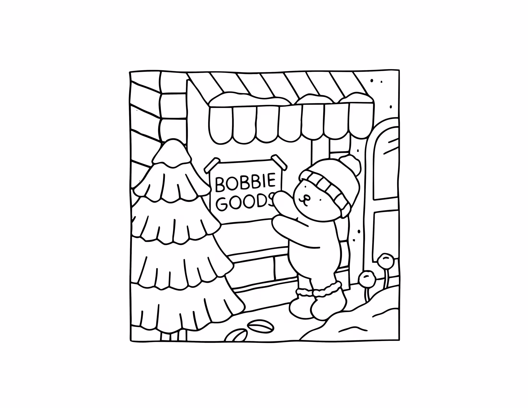 Boobie goods coloring book para colorir — desenho para imprimir