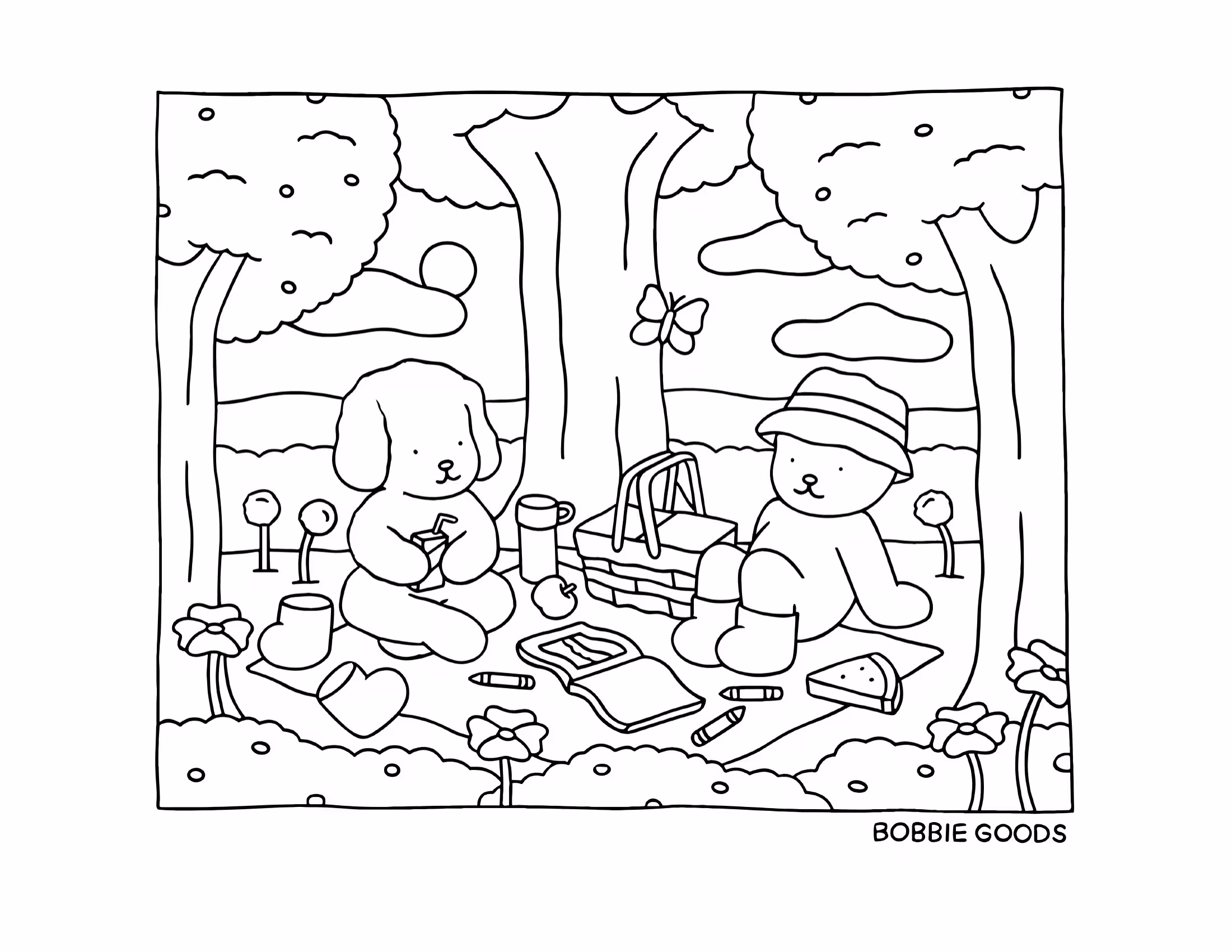 Boobie goods coloring book para colorir — desenho para imprimir
