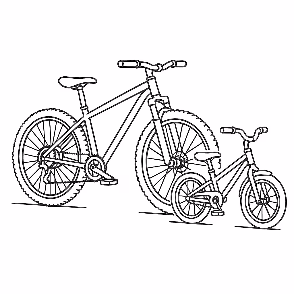 Bicicleta coloror para colorir — desenho para imprimir