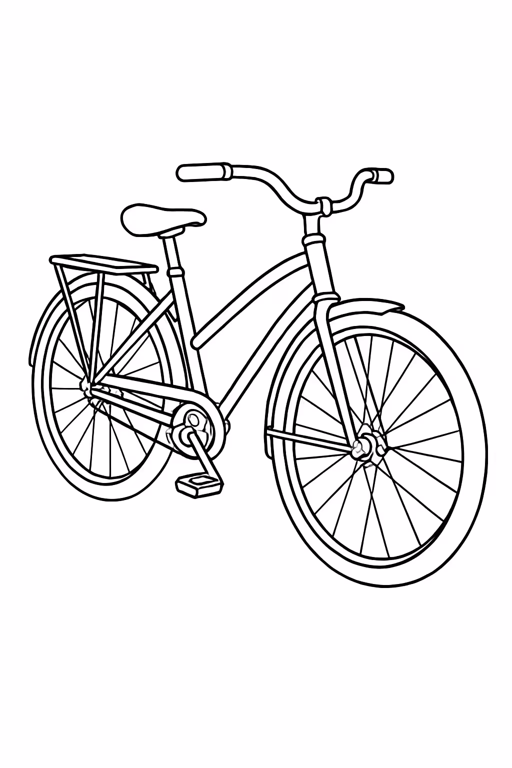Bicicleta coloror para colorir — desenho para imprimir