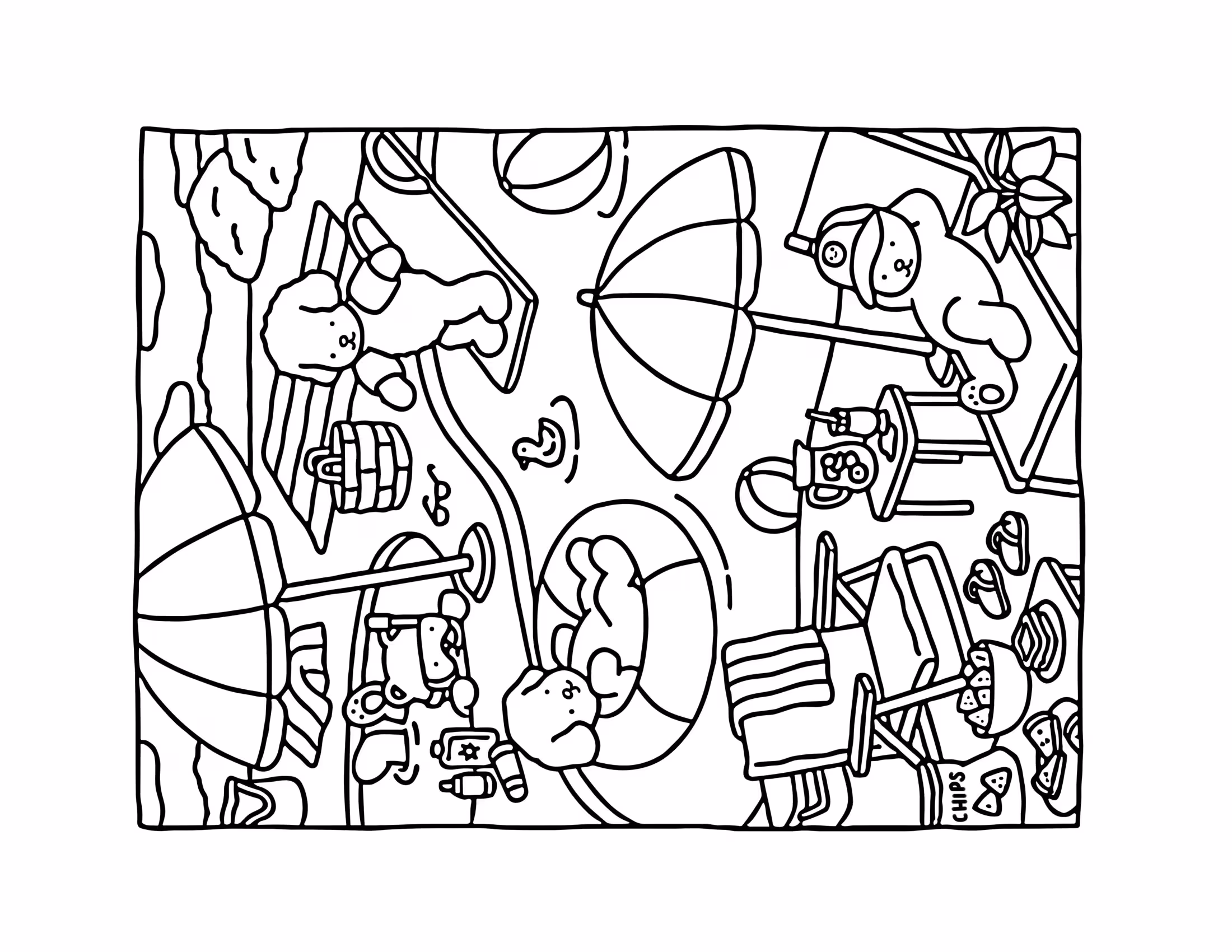 Boobie goods coloring book para colorir — desenho para imprimir