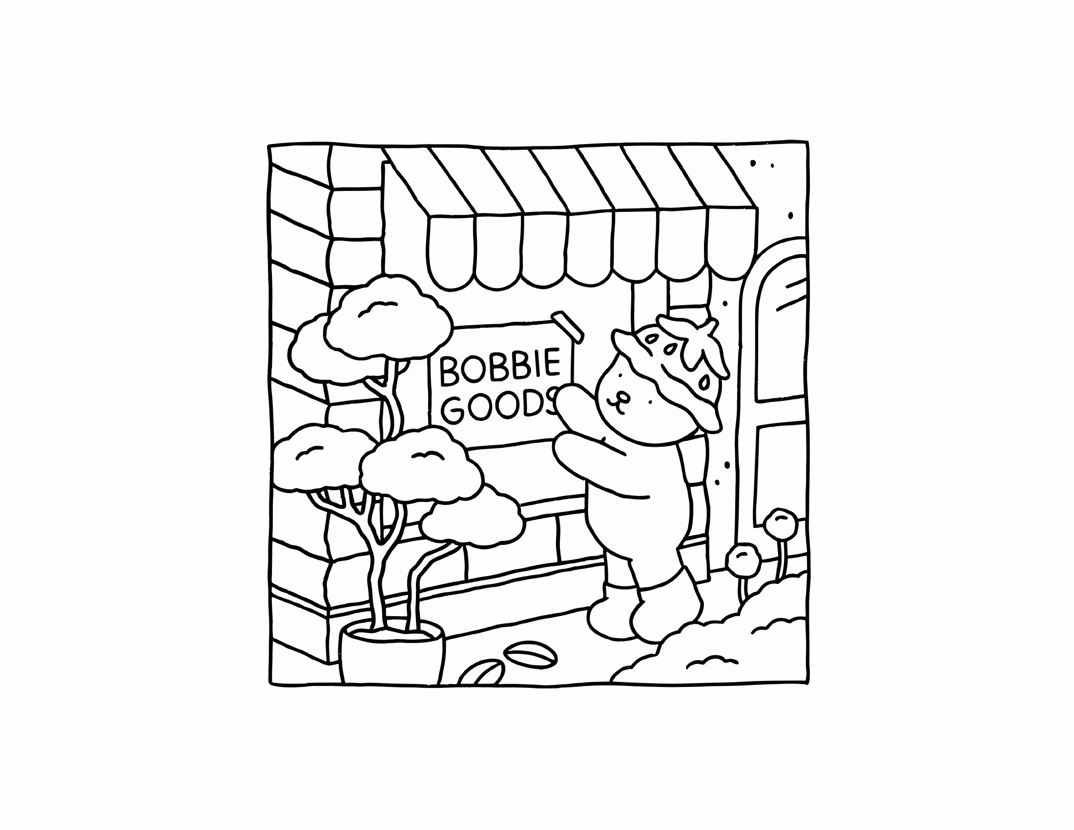 Boobie goods coloring book para colorir — desenho para imprimir