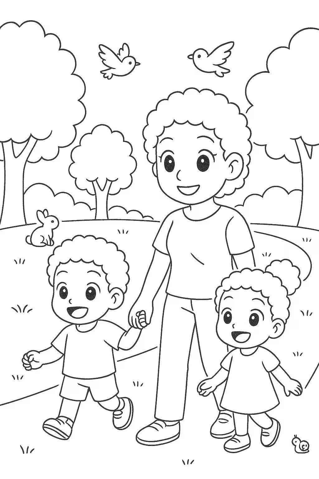Dia das maes para colorir — desenho para imprimir