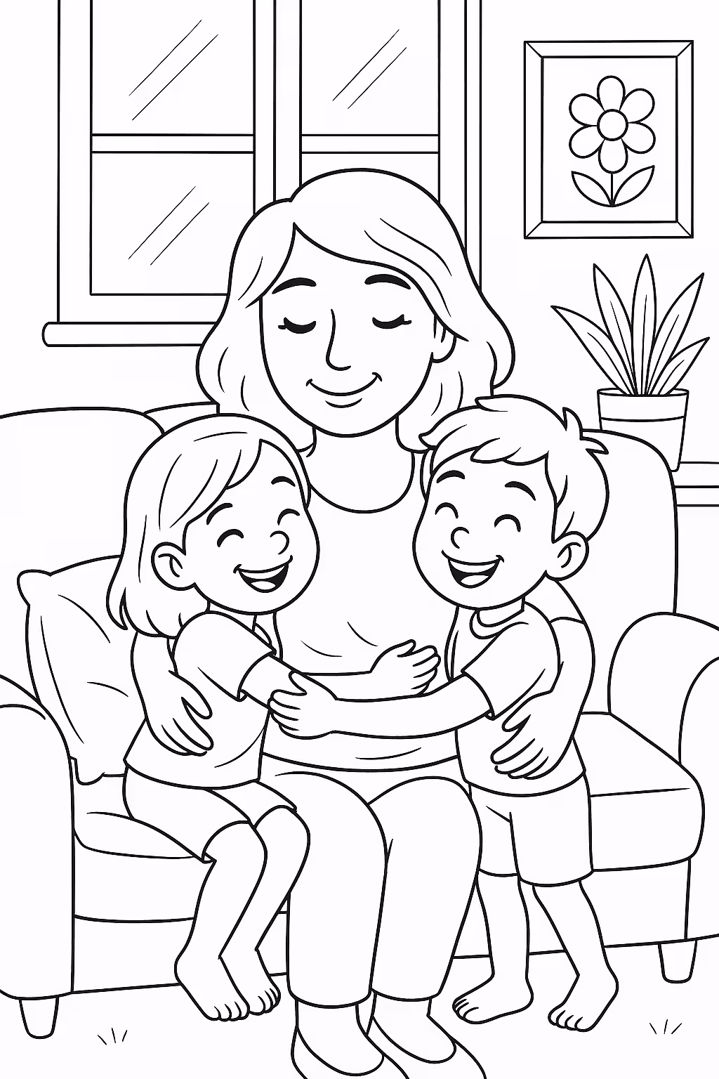 Dia das maes03 pm para colorir — desenho para imprimir