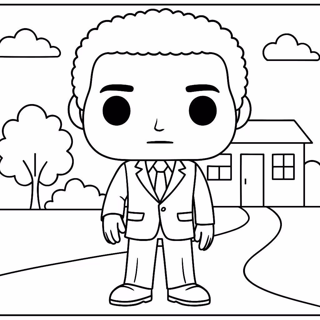 Funko pop e para colorir — desenho para imprimir