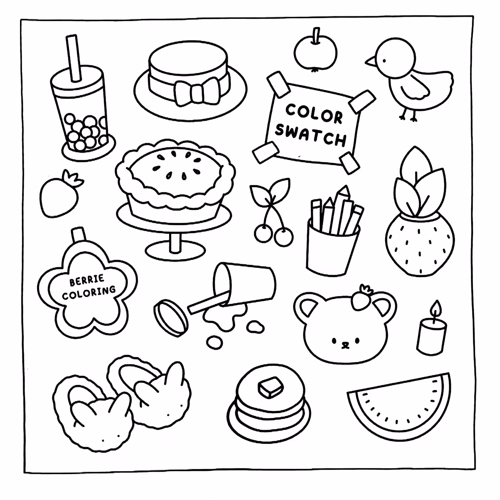 Berrie coloring book volumen para colorir — desenho para imprimir