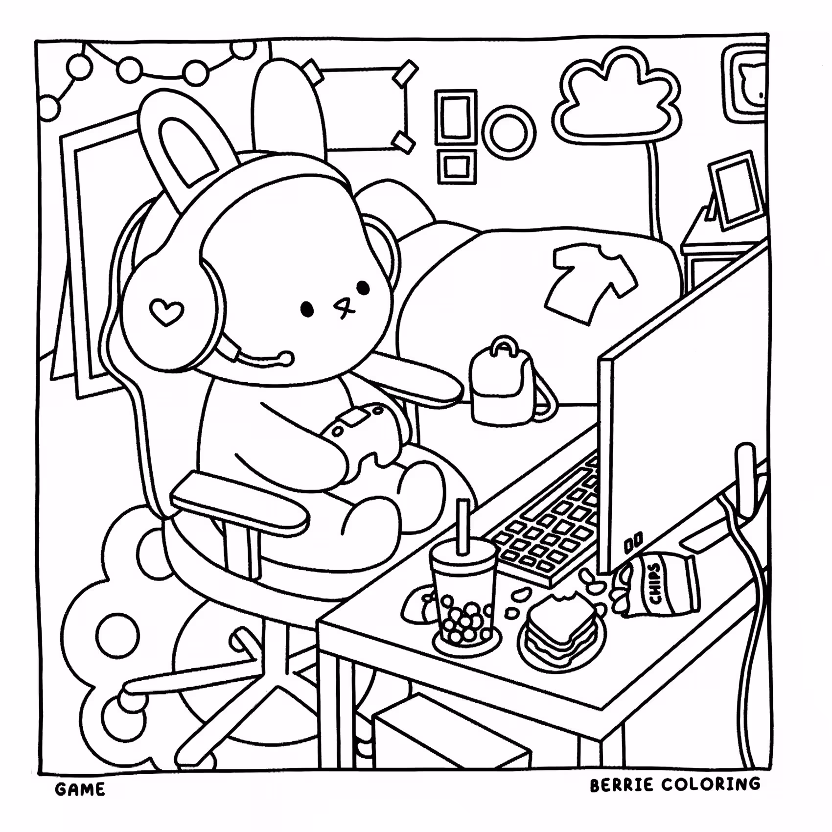 Berrie coloring book volumen para colorir — desenho para imprimir