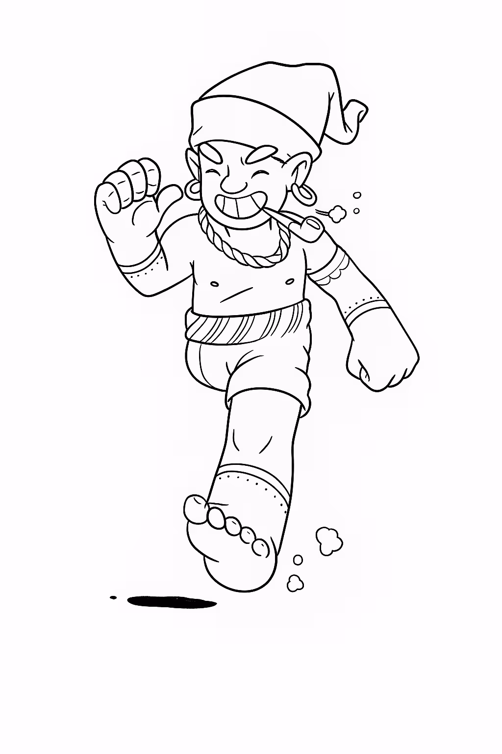 Saci para colorir — desenho para imprimir