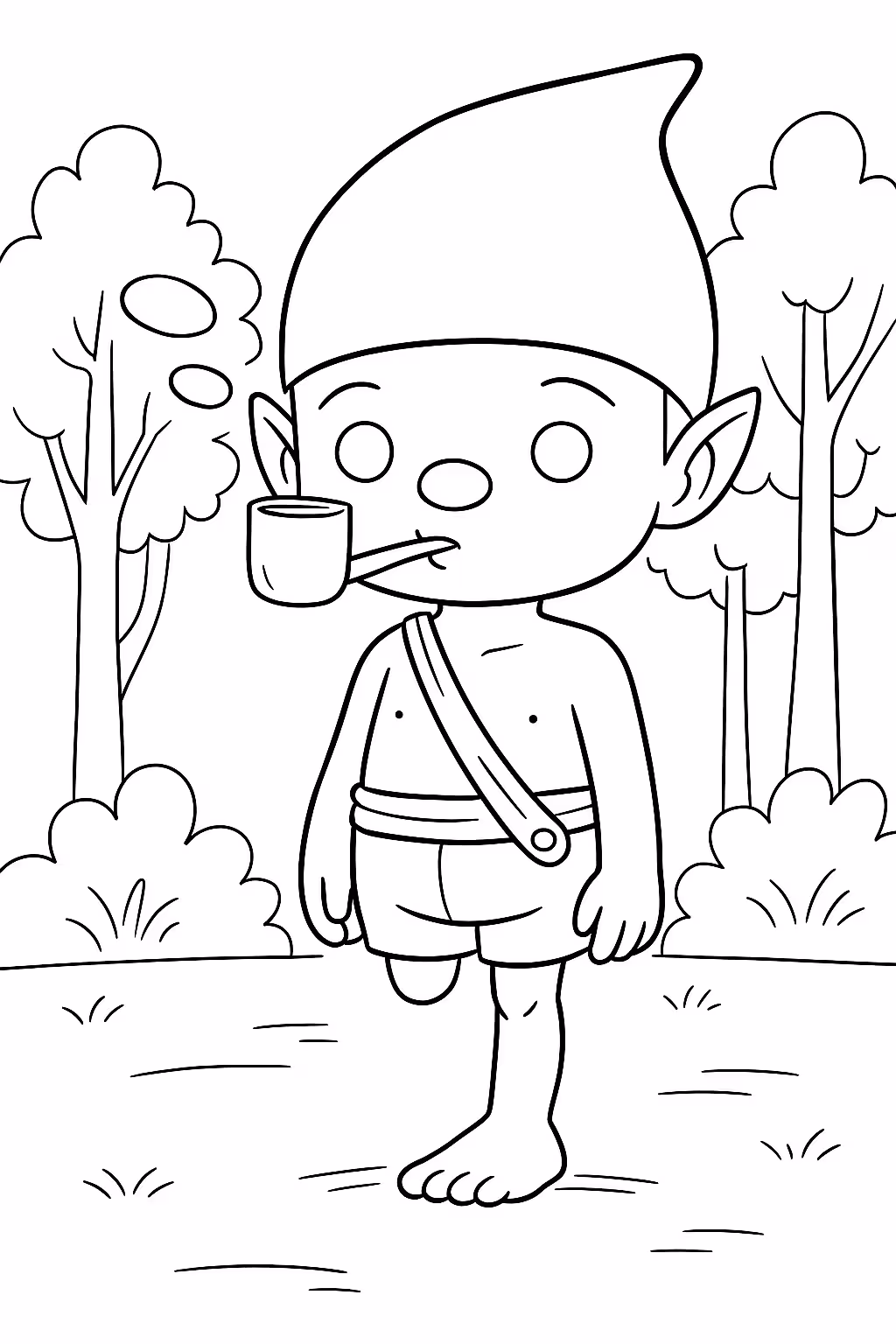 Saci para colorir — desenho para imprimir