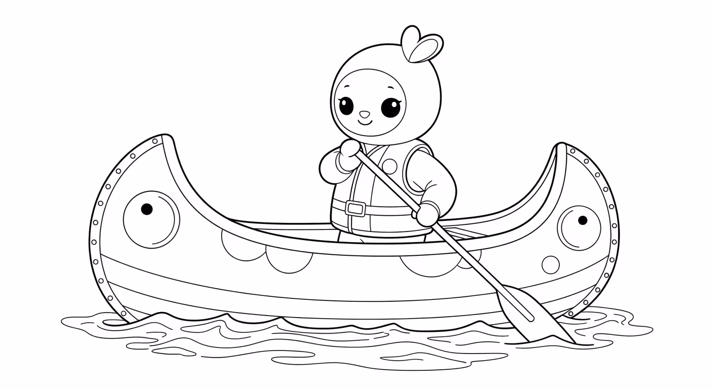 Barco e para colorir — desenho para imprimir