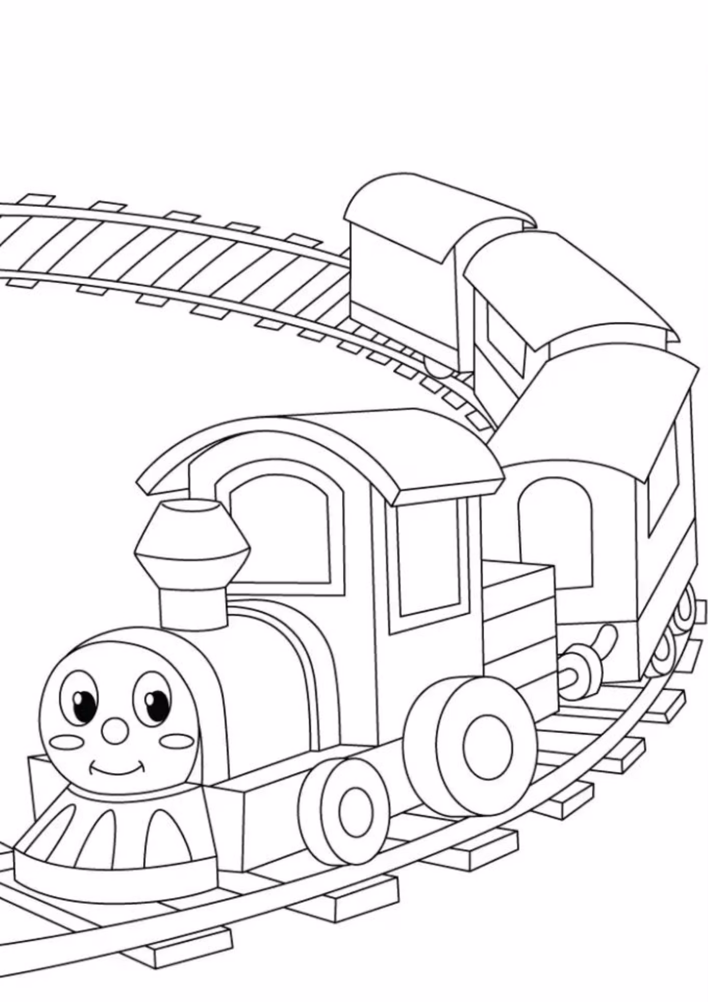 Bob o trem e para colorir — desenho para imprimir