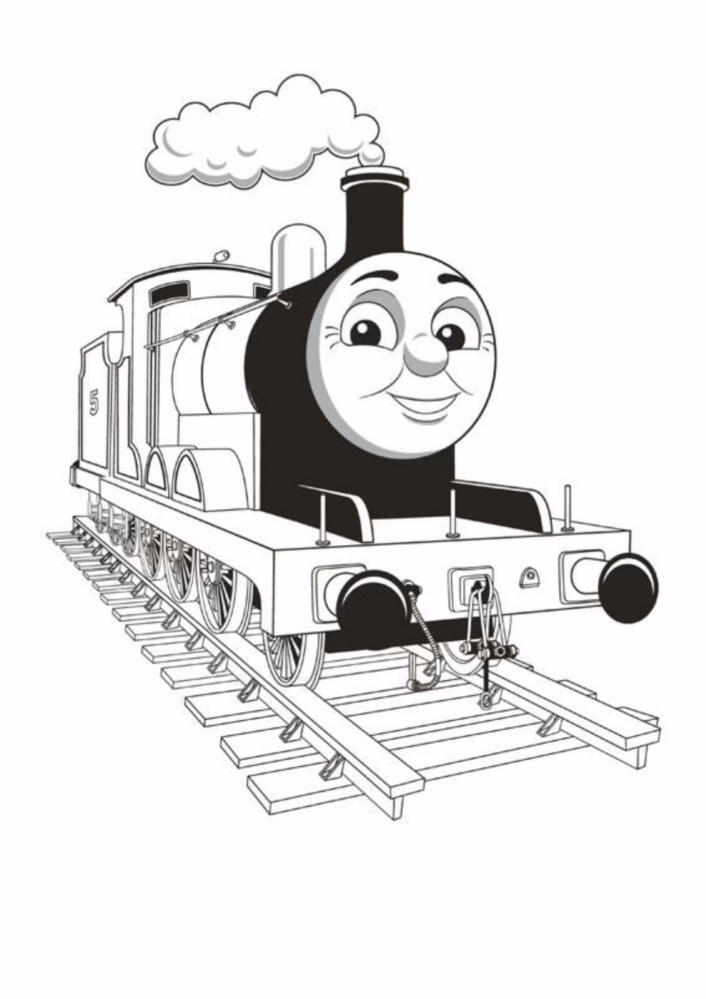 Bob o trem e para colorir — desenho para imprimir